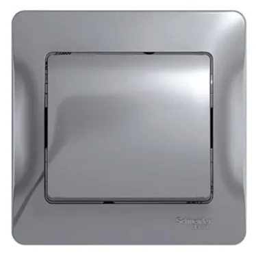 Выключатель одноклавишный, в сборе, схема 1, алюминий