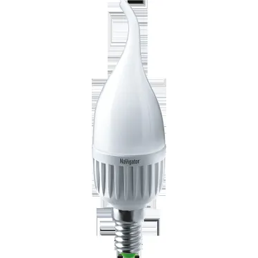 Лампа светодиодная LED 7вт E14 теплый матовая свеча на ветру