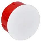                  Коробка КМ41007 распаячная для твердых стен d80x40 с крышкой
               