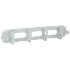 Органайзер кабельный 2U 2 боковых горизонтальных и 4 вертикальных кольца серый