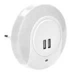 LIGHTING Светильник-ночник светодиодный 001 круг с USB разъемом и датчиком освещенности 220В IEK