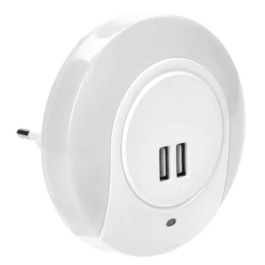 LIGHTING Светильник-ночник светодиодный 001 круг с USB разъемом и датчиком освещенности 220В IEK