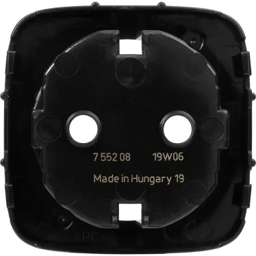 Valena ALLURE Лицевая панель розетки 2К+З Антрацит