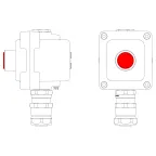                  Пост управления взрывонепроницаемый из алюминия LCSD-01-B-MC-L1R(220)x1-PCMB-KAEPM3MHK-20
               