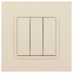 Выключатель тройной, 10АХ-250В, Эра Elegance, сл.кость,14-1107-02