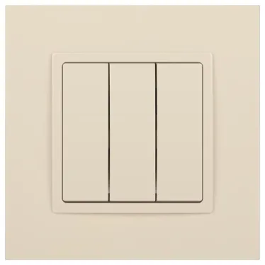 Выключатель тройной, 10АХ-250В, Эра Elegance, сл.кость,14-1107-02