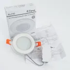 Светильник светодиодный ДВО-6w 4000K 480Лм со стеклом белый