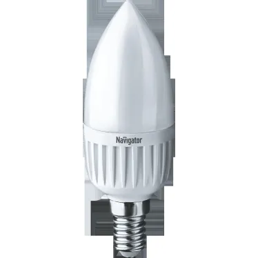 Лампа светодиодная LED 5вт E14 теплый матовая свеча