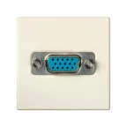 Разъём VGA, широкий, винты, S27, слоновая кость