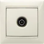 VALENA Розетка телевизионная TV звезда в рамку слоновая кость 1.5дБ