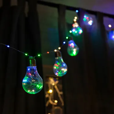 Гирлянда светодиодная Ретро-лампы, 3 м, Мультиколор | 303-079 | NEON-NIGHT