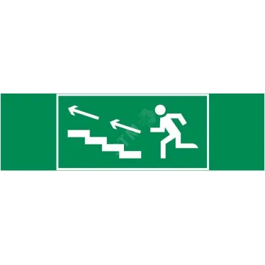 Пиктограмма (наклейка) "ПО ЛЕСТНИЦЕ ВВЕРХ ВЛЕВО" 310х90мм для аварийно-эвакуационного Свет-к а Basic IP65 | V5-EM02-60.002.040 | VARTON