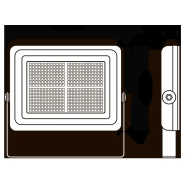 Прожектор светодиодный ДО-400w 6500K 48000 Лм IP65 60 град. (плоский корпус)