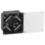 Коробка распаячнаяKRT-k-107-107-50 для твердых стен, клеммник, крышка IP42