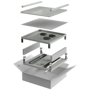 Комплект основание и крыша 600х800мм шкафа 28-47U LINEA N сер.