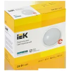 Светильник светодиодный пылевлагозащищенный для ЖКХ ДПО 5070 28Вт 4000К IP65 круг белый | LDPO0-5070-28-4000-K01 | IEK