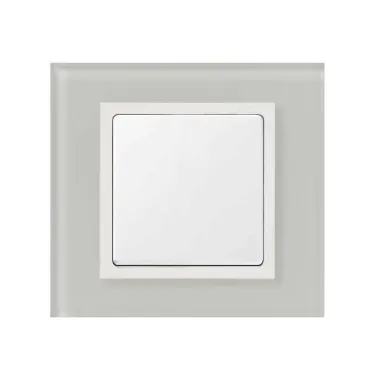 Рамка на 2 поста, S82N, натуральный - белый (стекло)