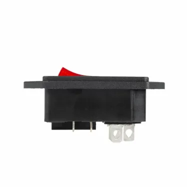 Выключатель клавишный 250 V 16 А (4с) ON-OFF красный с подсветкой и штекером C14 3PIN | 36-2282 | REXANT