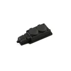 Колодка 2х розетка двойная 2К+З каучуковая 16А/250В IP44 Чёрная MultiSet