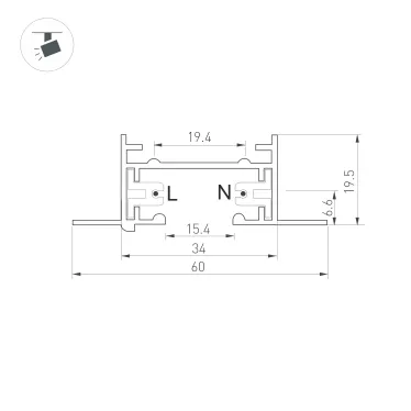 Крепеж монтажный PDS45-T BLACK (Arlight, Металл) | 034897 | Arlight
