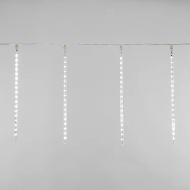 Гирлянда "Тающие сосульки" светодиодная, 8шт х 50см, шаг 40см, 24 В (с трансформатором) белые светодиоды | 256-313-6 | NEON-NIGHT