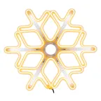 Фигура Снежинка из гибкого неона с эффектом тающих сосулек, 60х60 см, цвет свечения теплый белый/белый | 501-226 | NEON-NIGHT