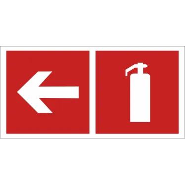 Знак безопасности BL-2010B.F32"Указ. движения к огнетушителю налево" | a18338 | Белый свет