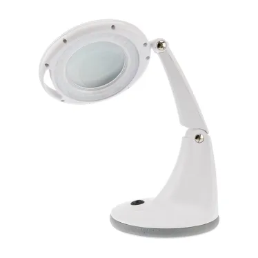 Лупа настольная 3D+12D с подсветкой 48 LED, белая | 31-0245 | REXANT