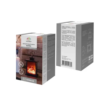 Светодиодный камин "Кантри" с эффектом живого огня 12х12х18,5 см, батарейки 3хАА (не в комплекте) | 511-031 | NEON-NIGHT