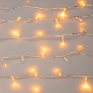 Светодиодная гирлянда ARD-STRING-CLASSIC-1000-CLEAR-100LED-PULSE Yellow (230V, 7W) (Ardecoled, IP65) | 031642 | Arlight