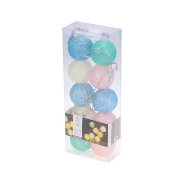 Тайские фонарики Пудра 1,5 м, прозрачный ПВХ, 10 LED, теплый белый, питание 2 х АА (батарейки не в комплекте) | 303-089 | NEON-NIGHT