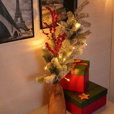 Гирлянда светодиодная универсальная 10 LED, 1,2 метра, прозрачный ПВХ, теплое белое свечение, батарейки 2хАА | 303-073 | NEON-NIGHT