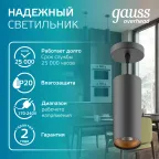 Светильник светодиодный накладной/подвесной HD035 12W (черный/золото) 4100K 79*200мм 1/10 | HD035 | Gauss