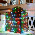 Гирлянда "Сеть" 1х1,5м, черный ПВХ, 160 LED Мультиколор | 215-119 | NEON-NIGHT