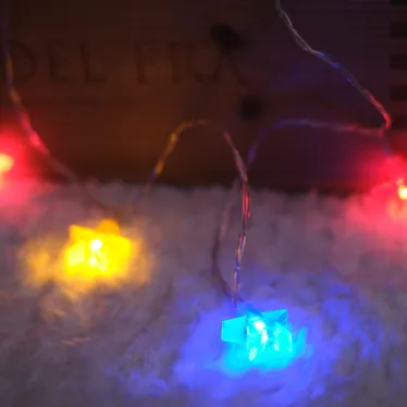 Гирлянда светодиодная Звездочки 1,5 м, 10 LED, прозрачный ПВХ, цвет свечения мультиколор, 2 х АА (батарейки не в комплекте) | 303-090 | NEON-NIGHT