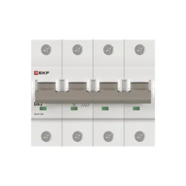 Автоматический выключатель ВА 47-125 4P 63А (D) 15кА PROXIMA  | mcb47125-4-63D | EKF