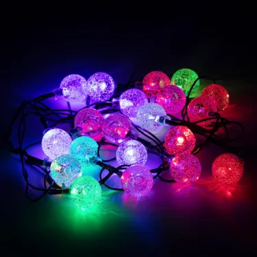 Гирлянда светодиодная Нить Шарики ENIN - 25BG кракле d25мм, 2 м, RGB, 220V | Б0055997 | ЭРА