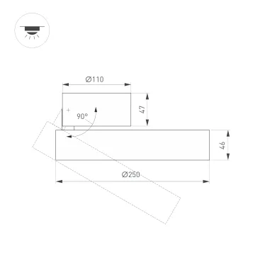 Светильник SP-RONDO-FLAP-R250-30W Warm3000 (WH, 110 deg) | 028169 | Arlight