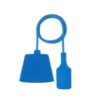 Патрон E27 силиконовый со шнуром 1 м синий | 11-8885 | Rexant