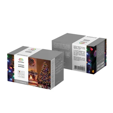 Гирлянда "Мультишарики" Ø18мм 5м, темно-зеленый ПВХ, 30 диодов, цвет RGB | 303-549 | NEON-NIGHT