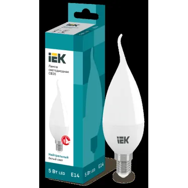 Лампа светодиодная CB35 свеча на ветру 7Вт 230В 3000К E14 IEK