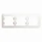 GLOSSA Рамка 3 поста горизонтальная перламутр