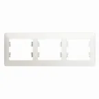 GLOSSA Рамка 3 поста горизонтальная перламутр