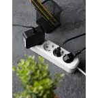 Удлинитель Эксперт 4 гнезда 2 метра 16А/3,0кВт с заземлением ПВС 3х1 EKF PROxima