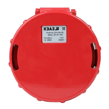 Розетка 234-63А-6h-380AC-3P+PE-IP67