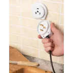 Разъем РШ-ВШ 32А 250В 2P+PE (СУ) пластиковый белый Simple