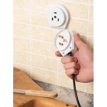 Разъем РШ-ВШ 32А 250В 2P+PE (СУ) пластиковый белый Simple