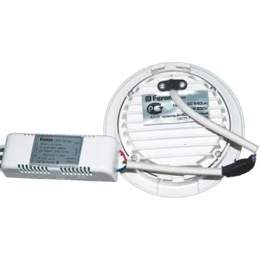 Светильник светодиодный ДВО-12w 4000K 960Лм со стеклом белый