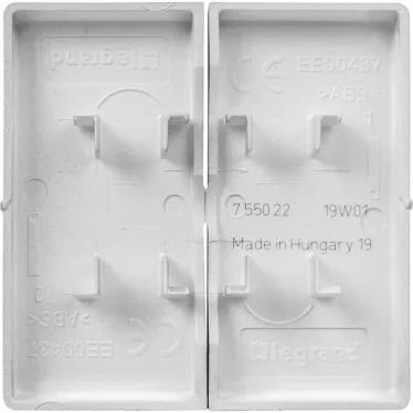 Valena LIFE Лицевая панель для двухклавишного выключателя Алюминий