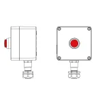 Взрывозащищенный пост управления из алюминия CPE-A-12-(1xLR(250))-1xKAEPM2MHK-20(C)1Ex d e IIC Т5 Gb / Ex tb IIIC T95°C Db IP66